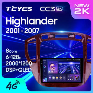 Planet Gates TEYES CC3L CC3 2K For Toyota Highlander 1 XU20 2001 - 2007 Car Radio Multimedia Video Player Navigation stereo GPS Android 10 No 2din 2 din dvd