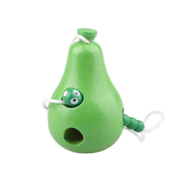 Planet Gates TF029 Montessori Toy Worm Eat Fruit Wooden Puzzle Toy Kids Fingers Flexible Training Twisting Worm Educational Toys for Children Gifts