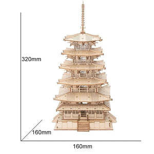 Planet Gates TGN02  Pagoda / Russian Federation Robotime 3D Wooden Puzzle Game Big Ben Tower Bridge Pagoda Building Model Toys For Children Kids Birthday Gift