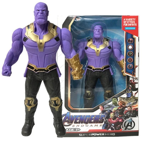 Planet Gates Thanos boxed 17 Cm Children Toys Marvel Anime Figures Spiderman Hulk Action Figure Iron Man Cartoon Kids Toy Christmas Gift Glow Doll Hobbies