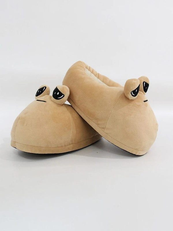 Planet Gates The Maw Pou Cotton Slipper Anime Plush Slippers Kawaii Cartoon Soft Stuffed Fluffy Thick Non-slip Shoes Alien Pou Doll Home Indo