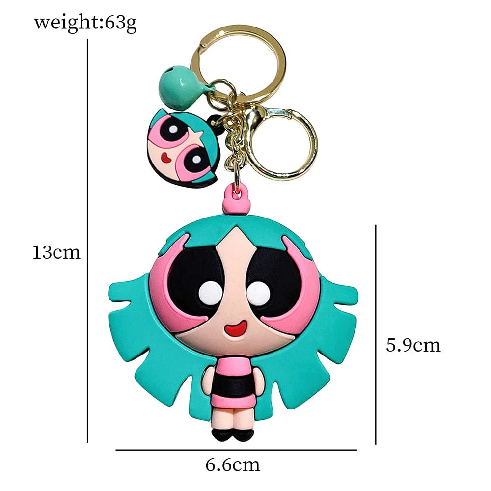 Planet Gates The Powerpuff Girls 7 / CHINA The Powerpuff Girls Cartoon Figure Keychains Cute Doll Doll Girls Car Key Chains School Bag Pendant Toy Gift Send Friends