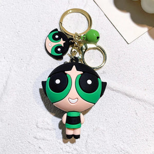 Planet Gates The Powerpuff Girls 7 / CHINA The Powerpuff Girls Cartoon Figure Keychains Cute Doll Doll Girls Car Key Chains School Bag Pendant Toy Gift Send Friends