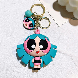 Planet Gates The Powerpuff Girls 7 / CHINA The Powerpuff Girls Cartoon Figure Keychains Cute Doll Doll Girls Car Key Chains School Bag Pendant Toy Gift Send Friends