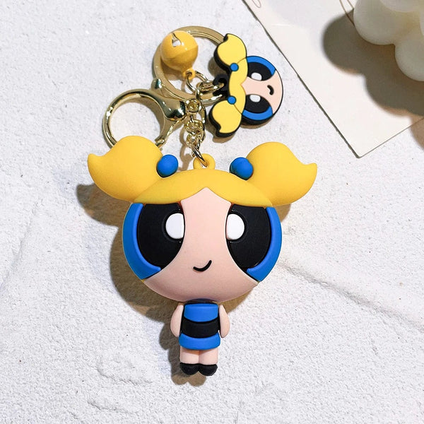 Planet Gates The Powerpuff Girls 7 / CHINA The Powerpuff Girls Cartoon Figure Keychains Cute Doll Doll Girls Car Key Chains School Bag Pendant Toy Gift Send Friends