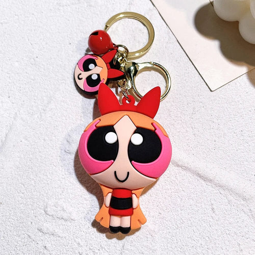 Planet Gates The Powerpuff Girls 7 / CHINA The Powerpuff Girls Cartoon Figure Keychains Cute Doll Doll Girls Car Key Chains School Bag Pendant Toy Gift Send Friends