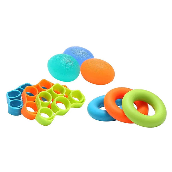 Planet Gates Therapy Kit Finger Exercisers and Hand Strengtheners Grip Dexterity Supports Injury and Recovery Stress Relief Kids and Adults