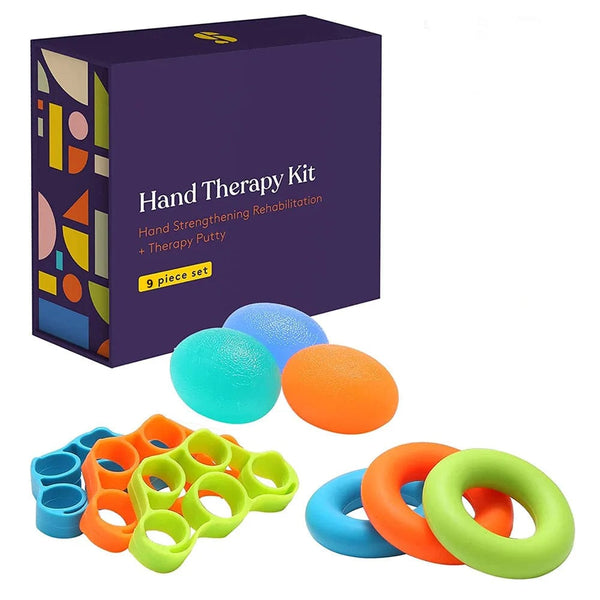 Planet Gates Therapy Kit Finger Exercisers and Hand Strengtheners Grip Dexterity Supports Injury and Recovery Stress Relief Kids and Adults