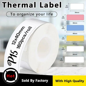 Planet Gates Thermal Label Paper Sticker Self-Adhesive For Portable Printer Phomemo D30 D30S D35 Marklife P15 Waterproof Scratch-Resistant