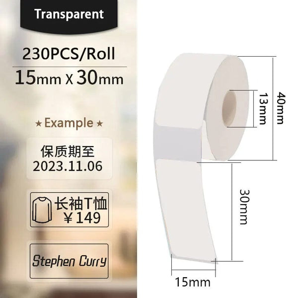 Planet Gates Thermal Label Paper Sticker Self-Adhesive For Portable Printer Phomemo D30 D30S D35 Marklife P15 Waterproof Scratch-Resistant