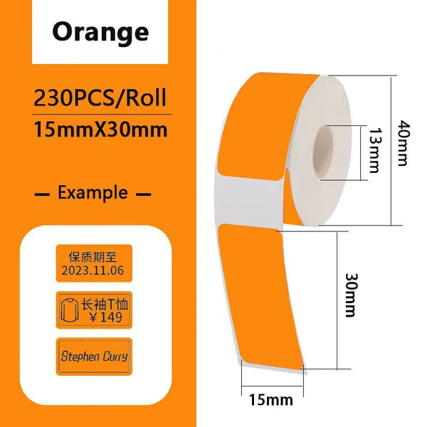 Planet Gates Thermal Label Paper Sticker Self-Adhesive For Portable Printer Phomemo D30 D30S D35 Marklife P15 Waterproof Scratch-Resistant