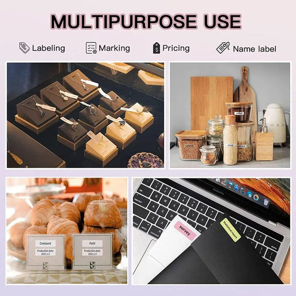 Planet Gates Thermal Label Paper Sticker Self-Adhesive For Portable Printer Phomemo D30 D30S D35 Marklife P15 Waterproof Scratch-Resistant