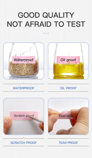 Planet Gates Thermal Label Paper Sticker Self-Adhesive For Portable Printer Phomemo D30 D30S D35 Marklife P15 Waterproof Scratch-Resistant