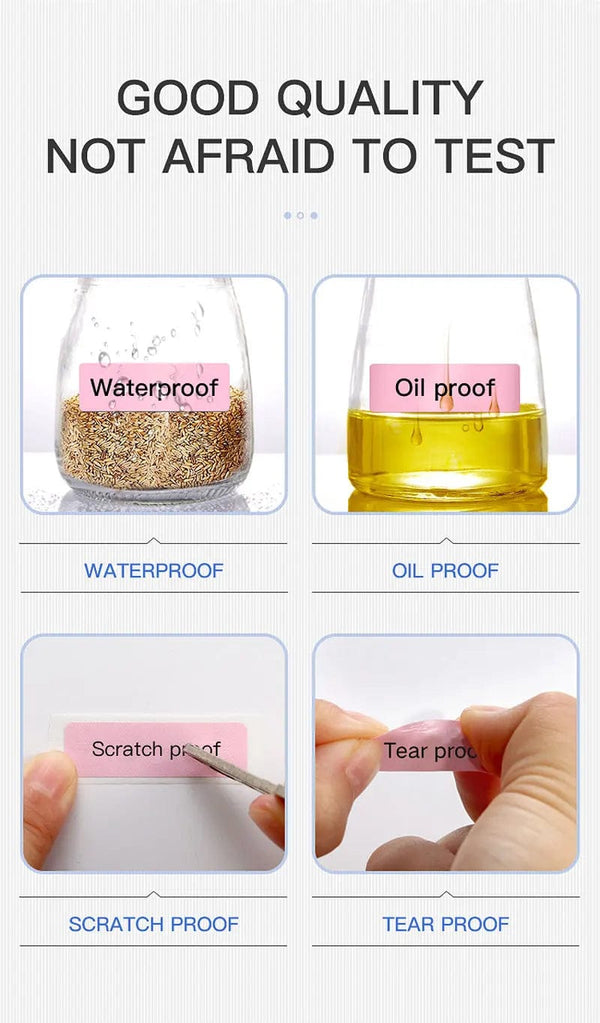 Planet Gates Thermal Label Paper Sticker Self-Adhesive For Portable Printer Phomemo D30 D30S D35 Marklife P15 Waterproof Scratch-Resistant