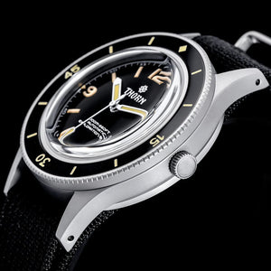 Planet Gates THORN 50-Fathoms Watch Men 40MM Vintage NH35 Movement Automatic K9 Mineral Crystal TR900 C3 Luminous Barracuda 200M Waterproof