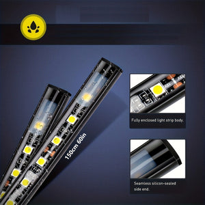 Planet Gates Three Truck Bed Light Strip 3Pcs 152.4 Cm Bed Light Strip 270 LED With Switch Blade Fuse Splitter Extension Cable For Cargo Pickup Truck SUV RV Boat