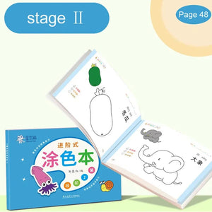 Planet Gates three years old 48 Pages Coloring Books For Kids Funny Drawing Book Preschool Education Stationery Toys Step-By-Step Painting  Baby Gift