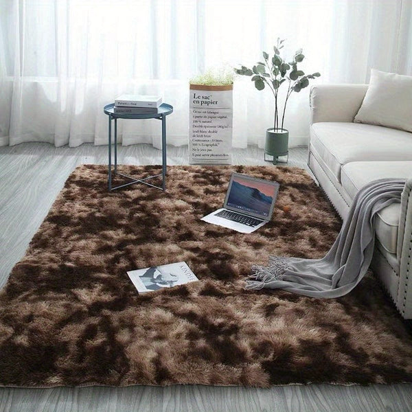 Planet Gates Tie Dye Coffee / 120*160cm 1pc, Soft Plush Area Rugs, Non-slip Fuzzy Shag Plush Soft Shaggy Bedside Rug, Tie-Dyed Living Room Carpet For Girls Kids Baby Teen Dorm Home Decor, Pet Friendly Bedroom Living Room Nursery Room Rug, Home Decor, Room Decor
