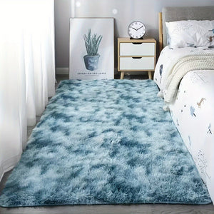 Planet Gates Tie Dye-dark Blue / 80*160cm 1pc Tie-dyed Plush Soft Indoor Carpet, Modern Luxury Plush Carpet, Water-absorbent, Non-slip And Stain-resistant, Suitable For Living Room And Bedroom Areas, Home Decor, Area rugs