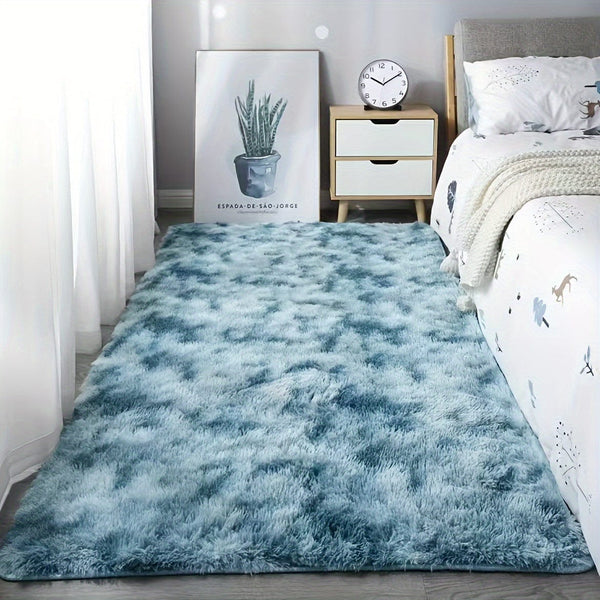 Planet Gates Tie Dye-dark Blue / 80*160cm 1pc Tie-dyed Plush Soft Indoor Carpet, Modern Luxury Plush Carpet, Water-absorbent, Non-slip And Stain-resistant, Suitable For Living Room And Bedroom Areas, Home Decor, Area rugs