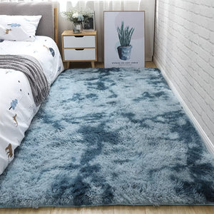 Planet Gates Tie-dye Dark Blue / 80*200cm 1pc, Soft Area Rugs For Bedroom Fluffy, Non-slip Fuzzy Shag Plush Soft Shaggy Bedside Rug, Tie-Dyed Living Room Carpet For Girls Kids Baby Teen Dorm Home Decor, Bedroom Living Room Nursery Room Rug 31.5*62.99inch