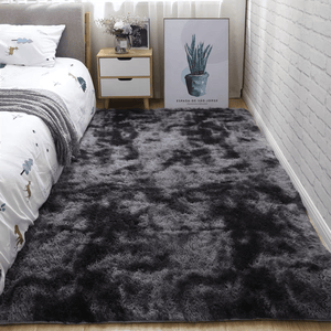 Planet Gates Tie Dye Dark Grey / 80*160cm 1pc, Soft Area Rugs For Bedroom Fluffy, Non-slip Fuzzy Shag Plush Soft Shaggy Bedside Rug, Tie-Dyed Living Room Carpet For Girls Kids Baby Teen Dorm Home Decor, Bedroom Living Room Nursery Room Rug 31.5*62.99inch