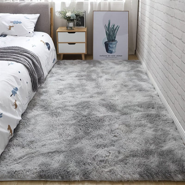 Planet Gates Tie-dye Gray / 80*200cm 1pc, Soft Area Rugs For Bedroom Fluffy, Non-slip Fuzzy Shag Plush Soft Shaggy Bedside Rug, Tie-Dyed Living Room Carpet For Girls Kids Baby Teen Dorm Home Decor, Bedroom Living Room Nursery Room Rug 31.5*62.99inch