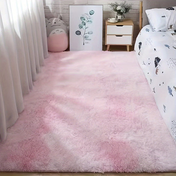 Planet Gates Tie Dye-light Pink / 80*160cm 1pc Tie-dyed Plush Soft Indoor Carpet, Modern Luxury Plush Carpet, Water-absorbent, Non-slip And Stain-resistant, Suitable For Living Room And Bedroom Areas, Home Decor, Area rugs