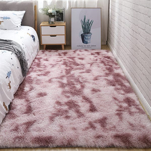 Planet Gates Tie Dye Pink / 80*200cm 1pc, Soft Area Rugs For Bedroom Fluffy, Non-slip Fuzzy Shag Plush Soft Shaggy Bedside Rug, Tie-Dyed Living Room Carpet For Girls Kids Baby Teen Dorm Home Decor, Bedroom Living Room Nursery Room Rug 31.5*62.99inch