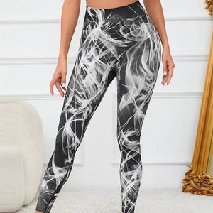 Planet Gates Tie Dye Seamless Leggings Women for Gym Yoga Pants Push Up Workout Sports Leggings  High Waist Tights Ladies Fitness Clothing