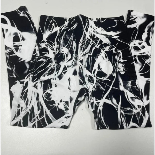 Planet Gates Tie Dye Seamless Leggings Women for Gym Yoga Pants Push Up Workout Sports Leggings  High Waist Tights Ladies Fitness Clothing