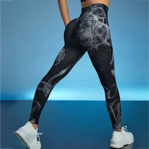 Planet Gates Tie Dye Seamless Leggings Women for Gym Yoga Pants Push Up Workout Sports Leggings  High Waist Tights Ladies Fitness Clothing