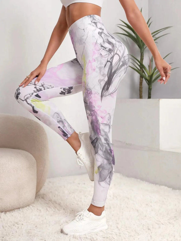 Planet Gates Tie Dye Seamless Leggings Women for Gym Yoga Pants Push Up Workout Sports Leggings  High Waist Tights Ladies Fitness Clothing