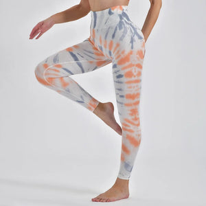 Planet Gates Tie Dye Seamless Leggings Women for Gym Yoga Pants Push Up Workout Sports Leggings  High Waist Tights Ladies Fitness Clothing
