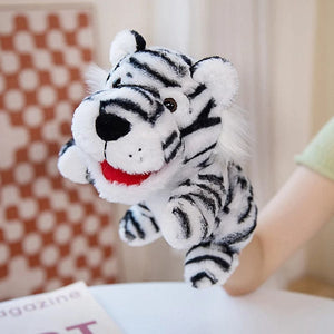 Planet Gates tiger-25 / 25cm / CHINA 30 Styles Stuffed Plush Animals Toys Hand Finger Story Puppet Cute Dolls Educational Babys Duck Lamb Cow Dog Horse Children Gift