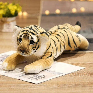 Planet Gates tiger / 39cm 39-58cm Simulation Lion Tiger Leopard Plush Toys Home Decor Stuffed Cute Animals Dolls Soft Real Like Pillow for Kids Boys Gift
