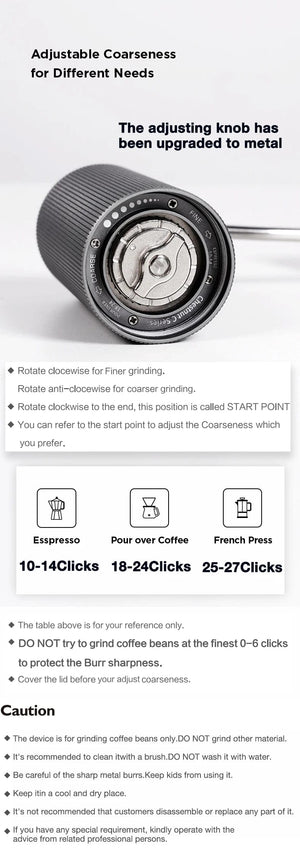 Planet Gates TIMEMORE Chestnut C2 Upgrade Portable Coffee Grinder Hand Manual Grinder Grind Machine Mill With Double Bearing Positioning