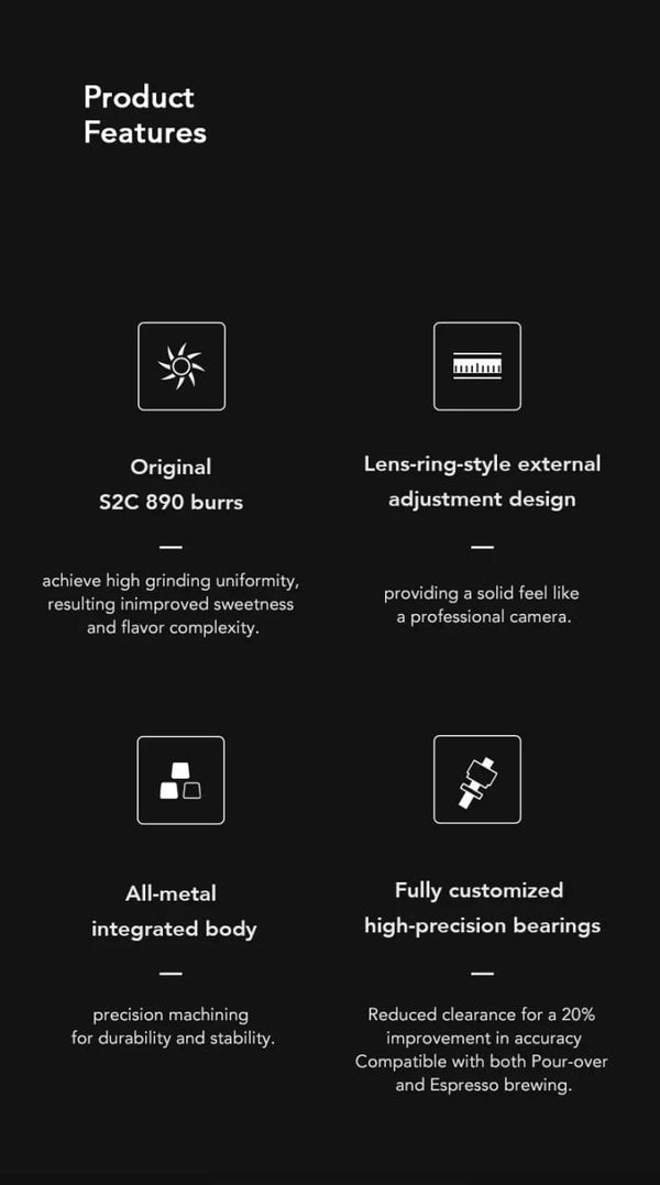 Planet Gates TIMEMORE Chestnut S3 Manual Coffee Grinder, stainless steel conical burr espresso coffee mill  for camping  travelling