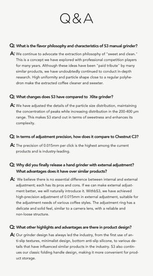 Planet Gates TIMEMORE Chestnut S3 Manual Coffee Grinder, stainless steel conical burr espresso coffee mill  for camping  travelling