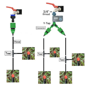 Planet Gates timer 5-50M Automatic Garden Watering System DIY Timer Water Drip Irrigation System Plant Watering Kit Red Drippers Set