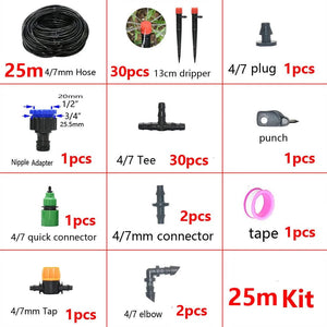 Planet Gates timer 5-50M Automatic Garden Watering System DIY Timer Water Drip Irrigation System Plant Watering Kit Red Drippers Set