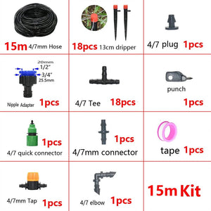 Planet Gates timer 5-50M Automatic Garden Watering System DIY Timer Water Drip Irrigation System Plant Watering Kit Red Drippers Set