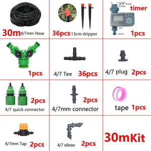 Planet Gates timer 5-50M Automatic Garden Watering System DIY Timer Water Drip Irrigation System Plant Watering Kit Red Drippers Set