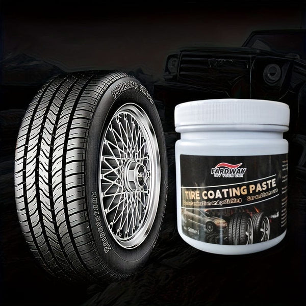Planet Gates Tire Coating Paste Set 500ml Car Tire Waxing Glazing Waterproof Bright Light Protective And Maintenance Solid Wheel Tire Coating Motorcycle Tire Coating Paste Set