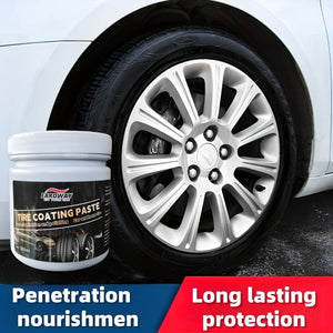 Planet Gates Tire Coating Paste Set 500ml Car Tire Waxing Glazing Waterproof Bright Light Protective And Maintenance Solid Wheel Tire Coating Motorcycle Tire Coating Paste Set