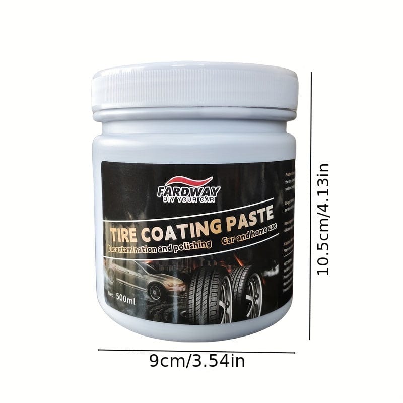 Planet Gates Tire Coating Paste Set 500ml Car Tire Waxing Glazing Waterproof Bright Light Protective And Maintenance Solid Wheel Tire Coating Motorcycle Tire Coating Paste Set