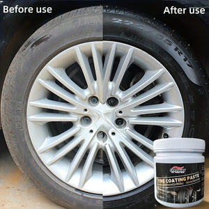Planet Gates Tire Coating Paste Set 500ml Car Tire Waxing Glazing Waterproof Bright Light Protective And Maintenance Solid Wheel Tire Coating Motorcycle Tire Coating Paste Set