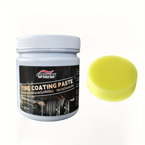 Planet Gates Tire Coating Paste Set 500ml Car Tire Waxing Glazing Waterproof Bright Light Protective And Maintenance Solid Wheel Tire Coating Motorcycle Tire Coating Paste Set