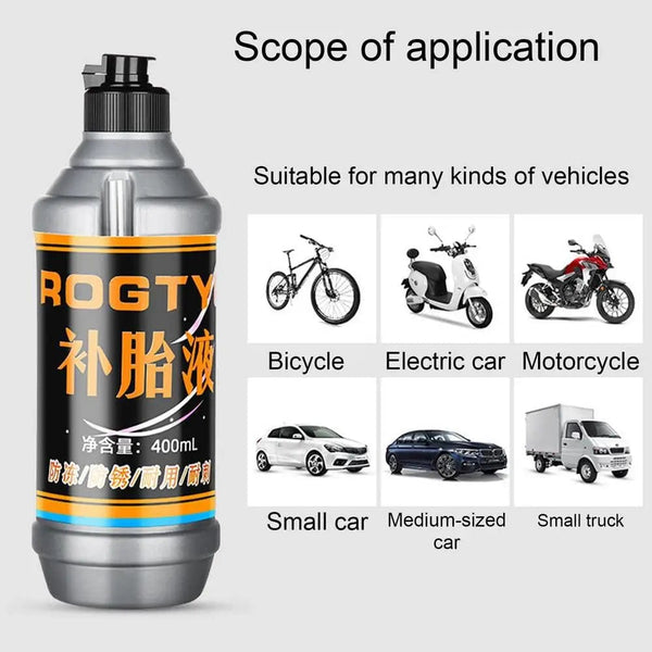 Planet Gates Tire Sealant 400ml Large Capacity Car Tire Repair Kit Non-destructive Fast Flat Tire Repair Kit For Small And Medium Wheeled