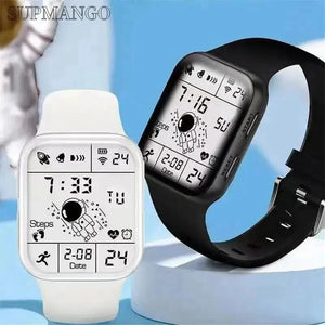 Planet Gates TKR White Astronaut Square Watch Male and Female Students Cool Black Technology Intelligent Running Children's Electronic Watch